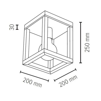 Ceiling light KAGO 1xE27/60W/230V matte oak - FSC certified