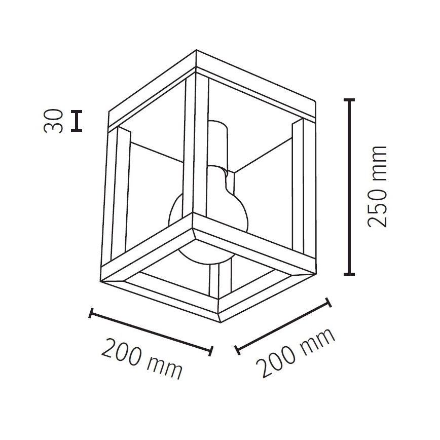 Ceiling light KAGO 1xE27/60W/230V matte oak - FSC certified