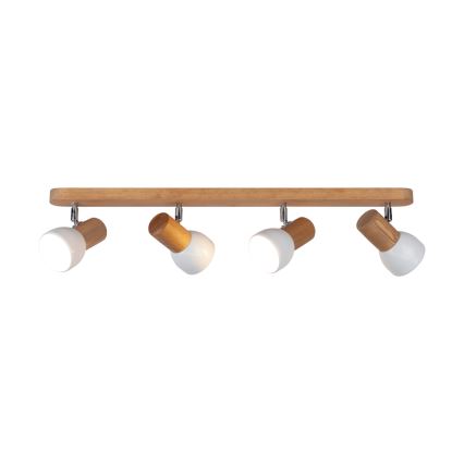 Ceiling spotlight NEL 4xE27/15W/230V pine  - FSC certified