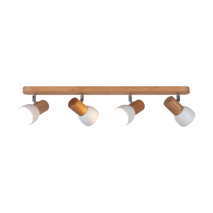 Ceiling spotlight NEL 4xE27/15W/230V pine  - FSC certified