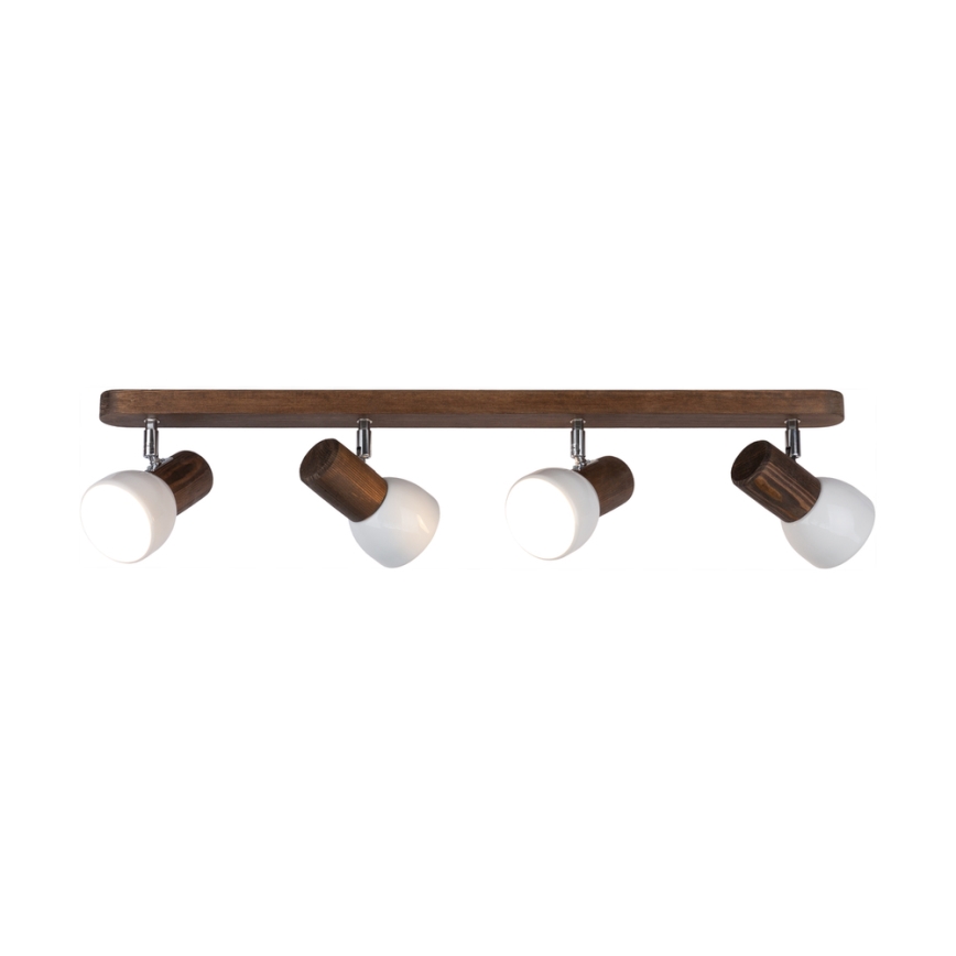 Ceiling spotlight NEL 4xE27/15W/230V pine