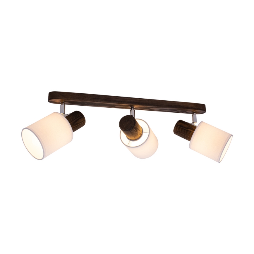 Ceiling spotlight TRENDY 3xE27/15W/230V pine - FSC certified