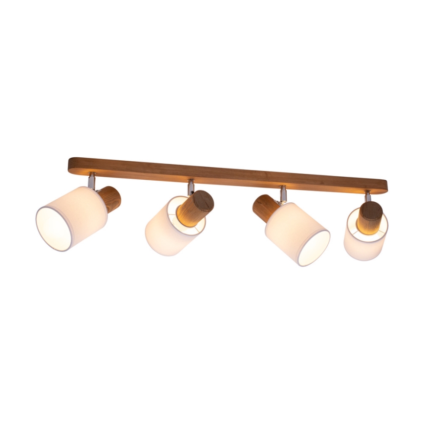 Ceiling spotlight TRENDY 4xE27/15W/230V pine - FSC certified