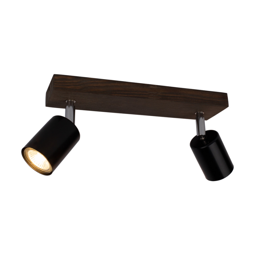 Ceiling spotlight MANARA 2xGU10/5W/230V pine