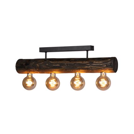 Surface-mounted chandelier TRABO 4xE27/60W/230V pine - FSC certified