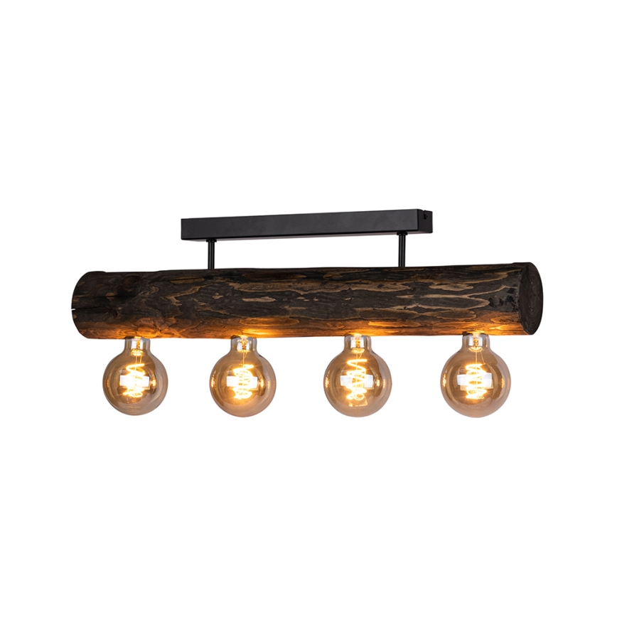 Surface-mounted chandelier TRABO 4xE27/60W/230V pine - FSC certified