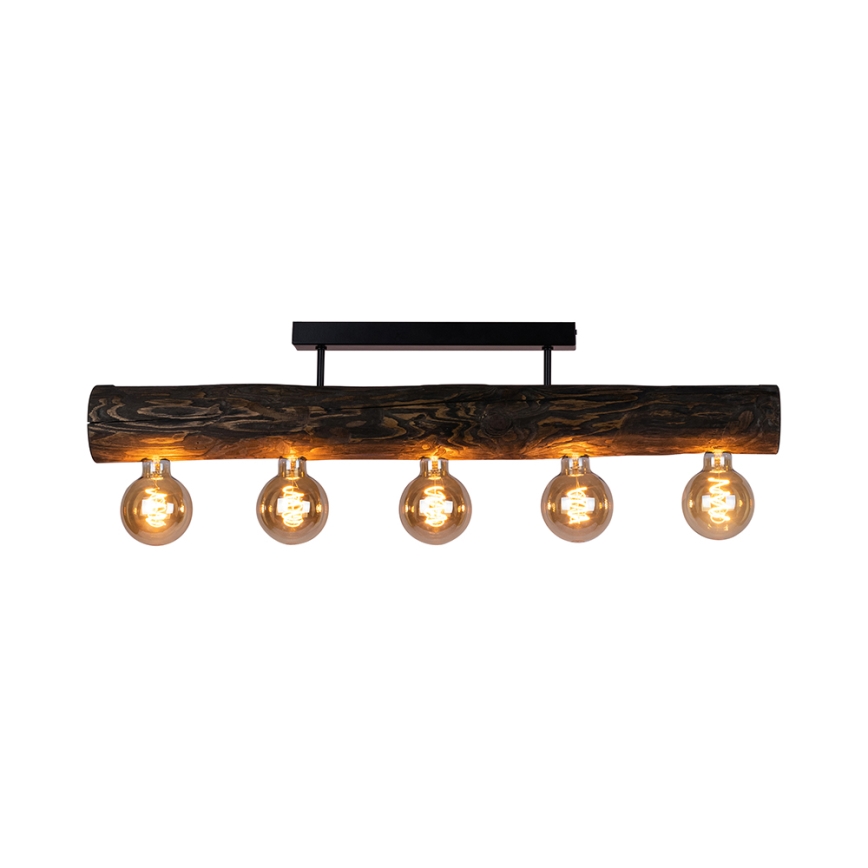 Surface-mounted chandelier TRABO 5xE27/60W/230V pine
