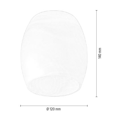 Replacement lampshade for chandelier and wall lamp PISA E27 d. 12 cm white
