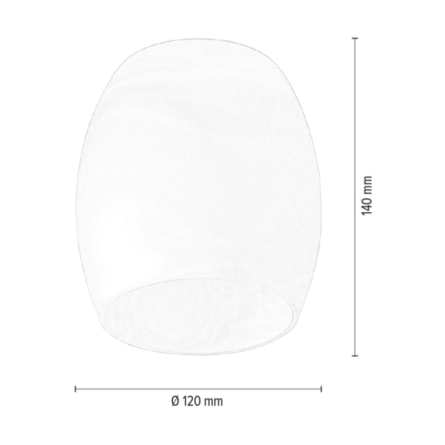 Replacement lampshade for chandelier and wall lamp PISA E27 d. 12 cm white