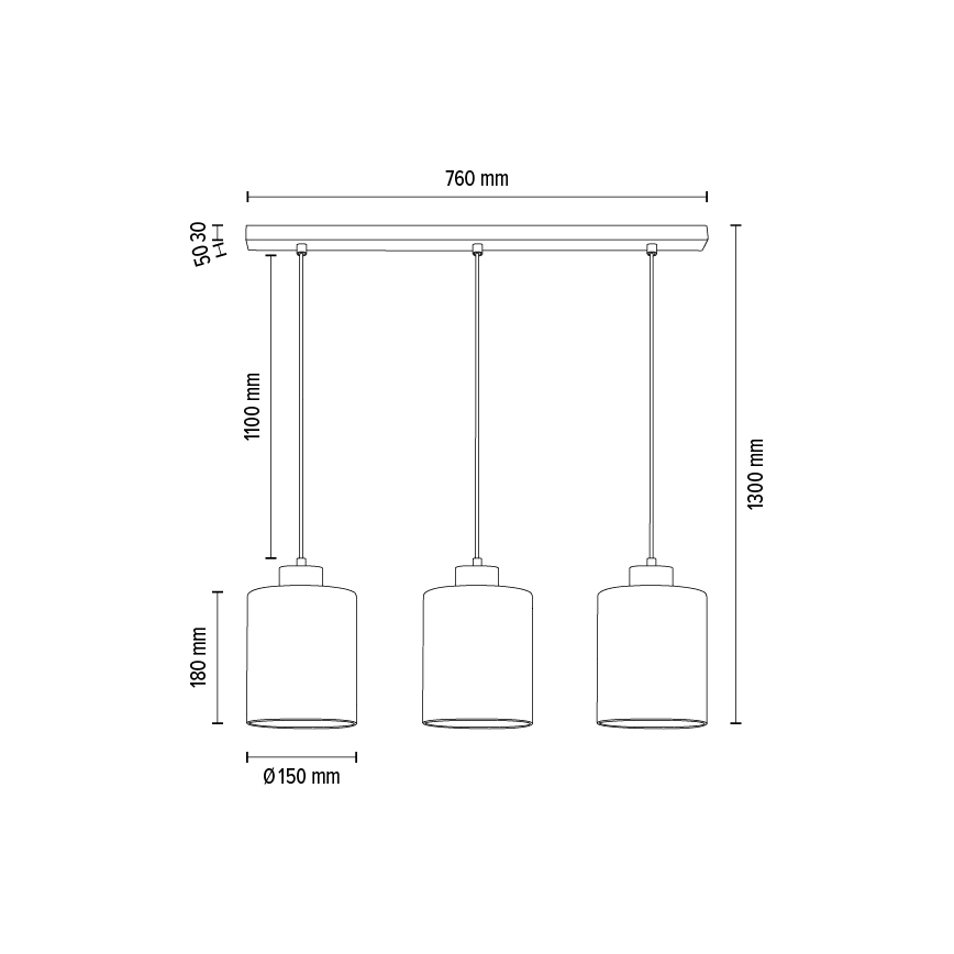 Replacement glass ZEFIR E27 white