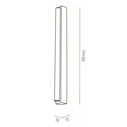 AQUAVIVA LED Bathroom Mirror Light, 9W/230V, 59 cm, IP44, Oak