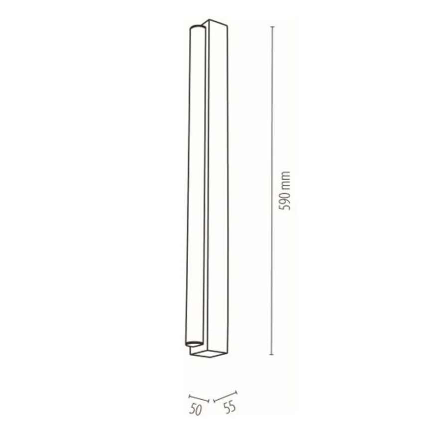 AQUAVIVA LED Bathroom Mirror Light, 9W/230V, 59 cm, IP44, Oak