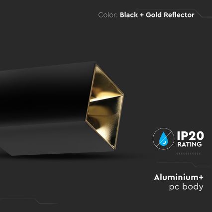 Spotlight 1xGU10/35W/230V black/gold