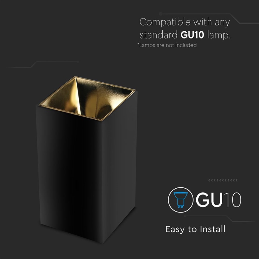 Spotlight 1xGU10/35W/230V black/gold