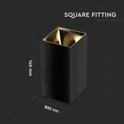 Spotlight 1xGU10/35W/230V black/gold