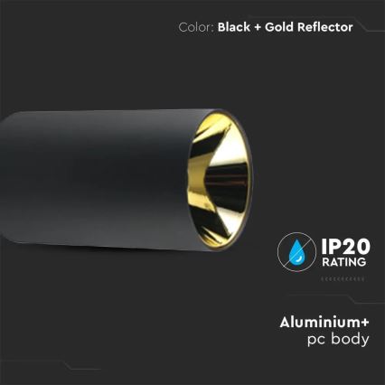 Spotlight 1xGU10/35W/230V black/gold