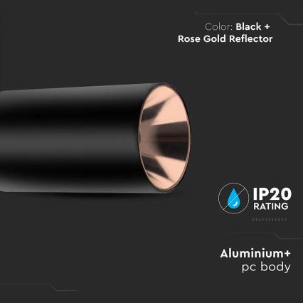 Spotlight 1xGU10/35W/230V black/Rose gold