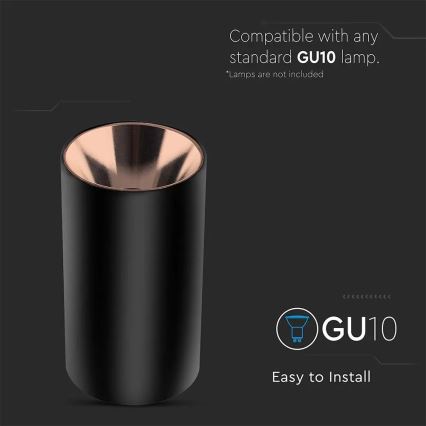 Spotlight 1xGU10/35W/230V black/Rose gold