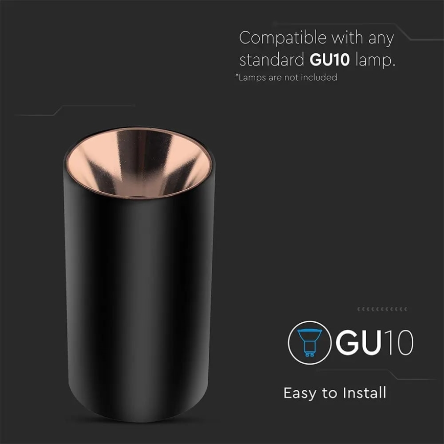 Spotlight 1xGU10/35W/230V black/Rose gold