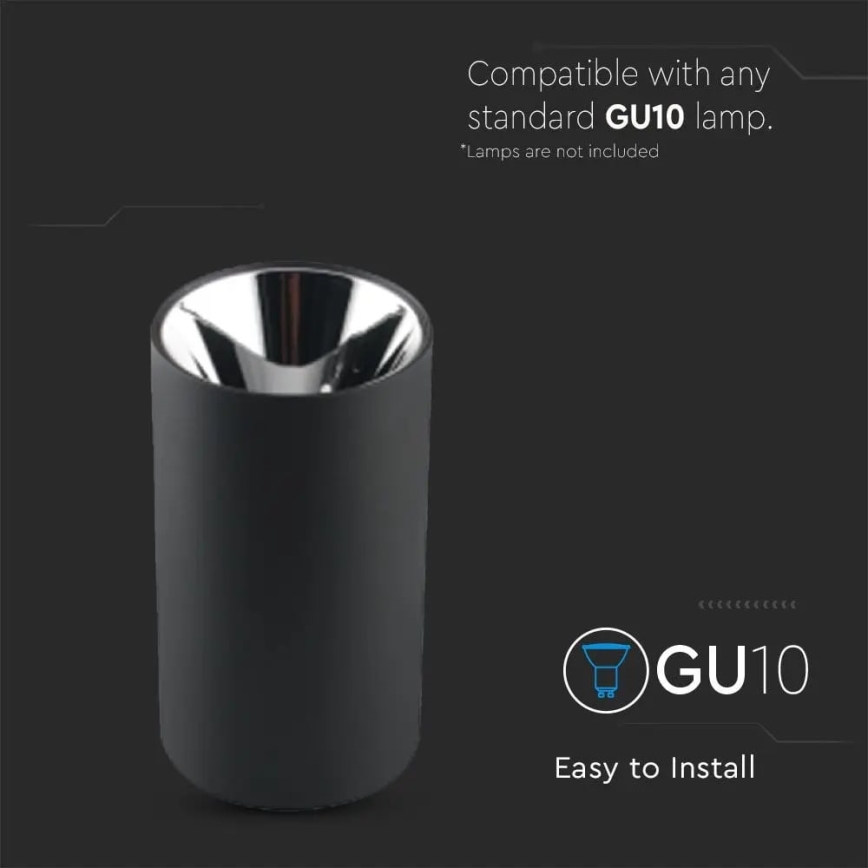 Spotlight 1xGU10/35W/230V black/silver