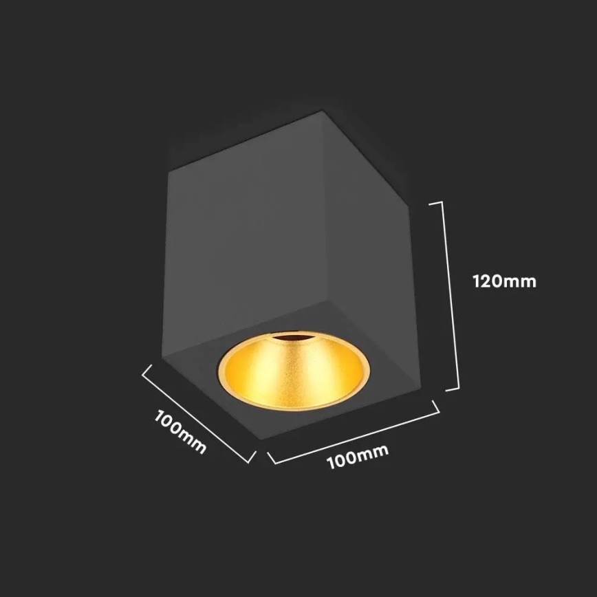 Spotlight 1xGU10/35W/230V square black