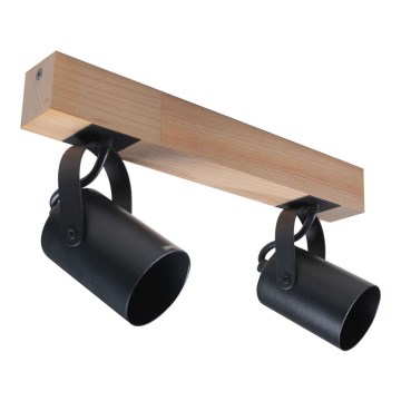 Spotlight 2xGU10/50W/230V beech/black