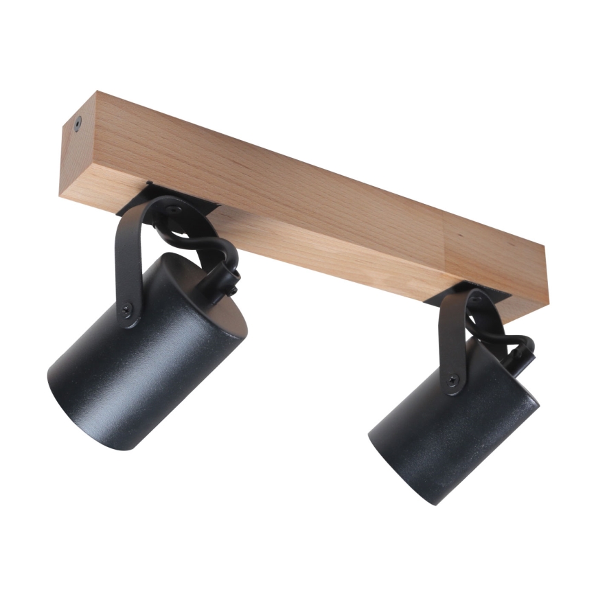 Spotlight 2xGU10/50W/230V beech/black