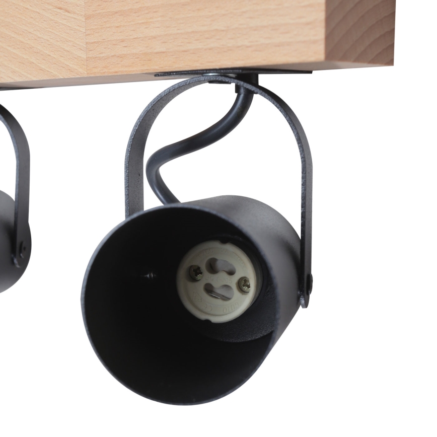 Spotlight 2xGU10/50W/230V beech/black