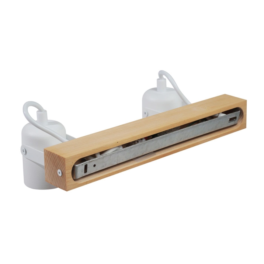 Spotlight 2xGU10/50W/230V beech/white