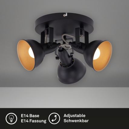 Spotlight 3xE14/40W/230V black