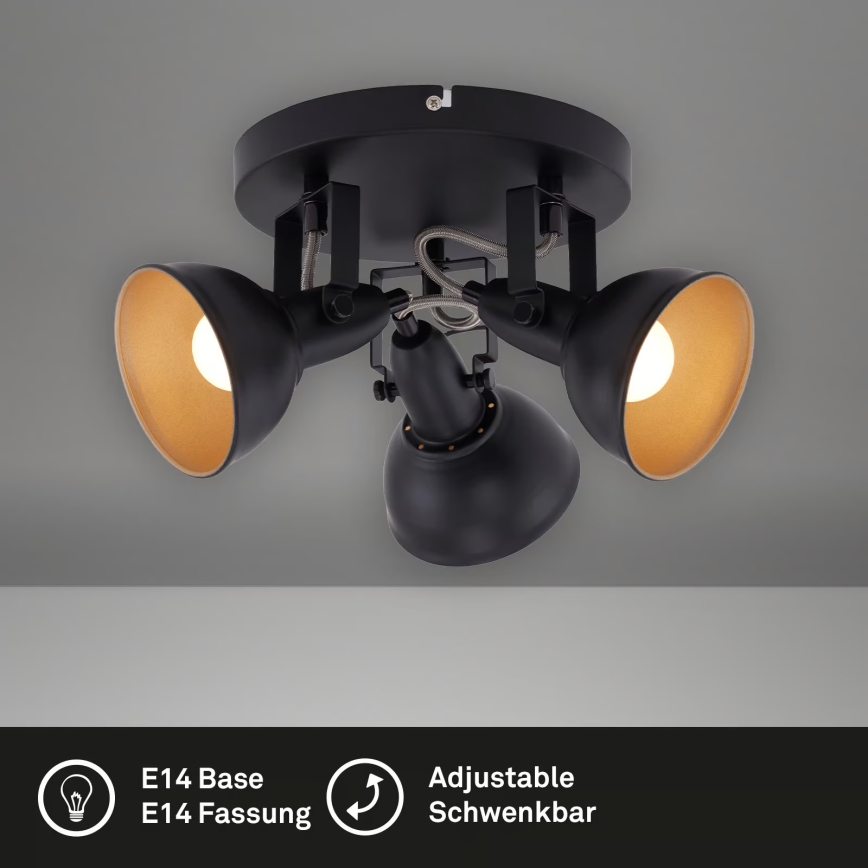 Spotlight 3xE14/40W/230V black