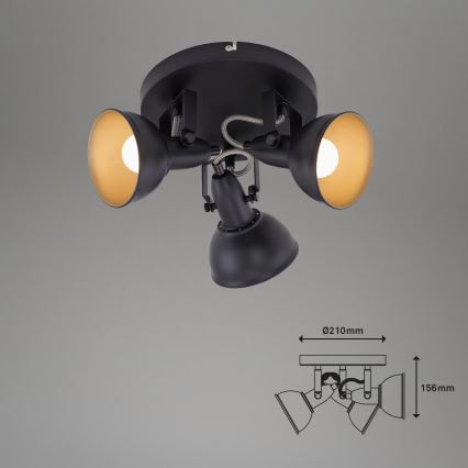 Spotlight 3xE14/40W/230V black