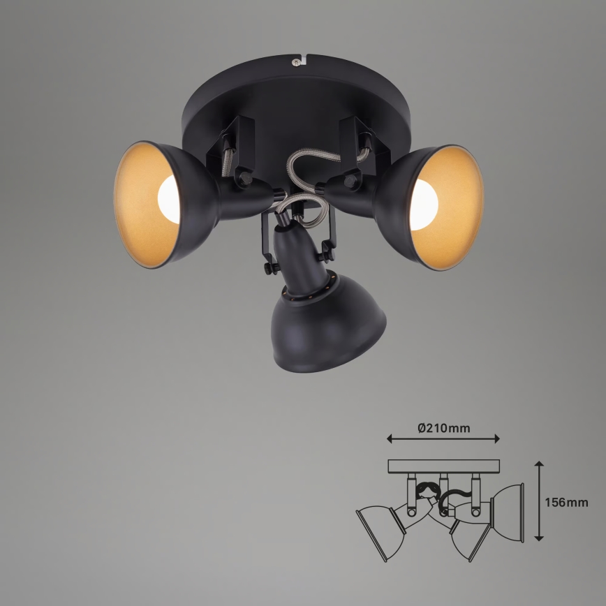 Spotlight 3xE14/40W/230V black