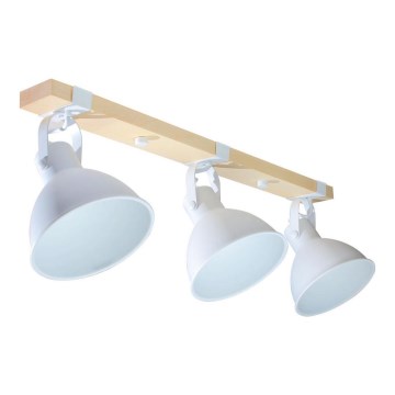 Spotlight 3xE27/40W/230V beech/white