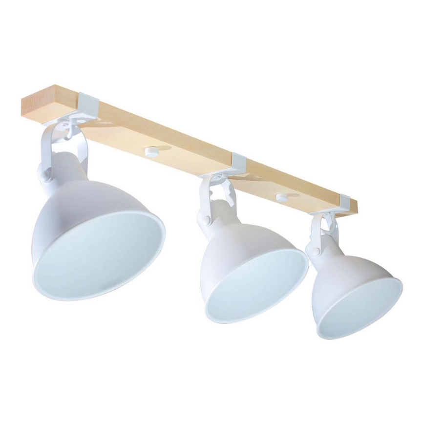 Spotlight 3xE27/40W/230V beech/white