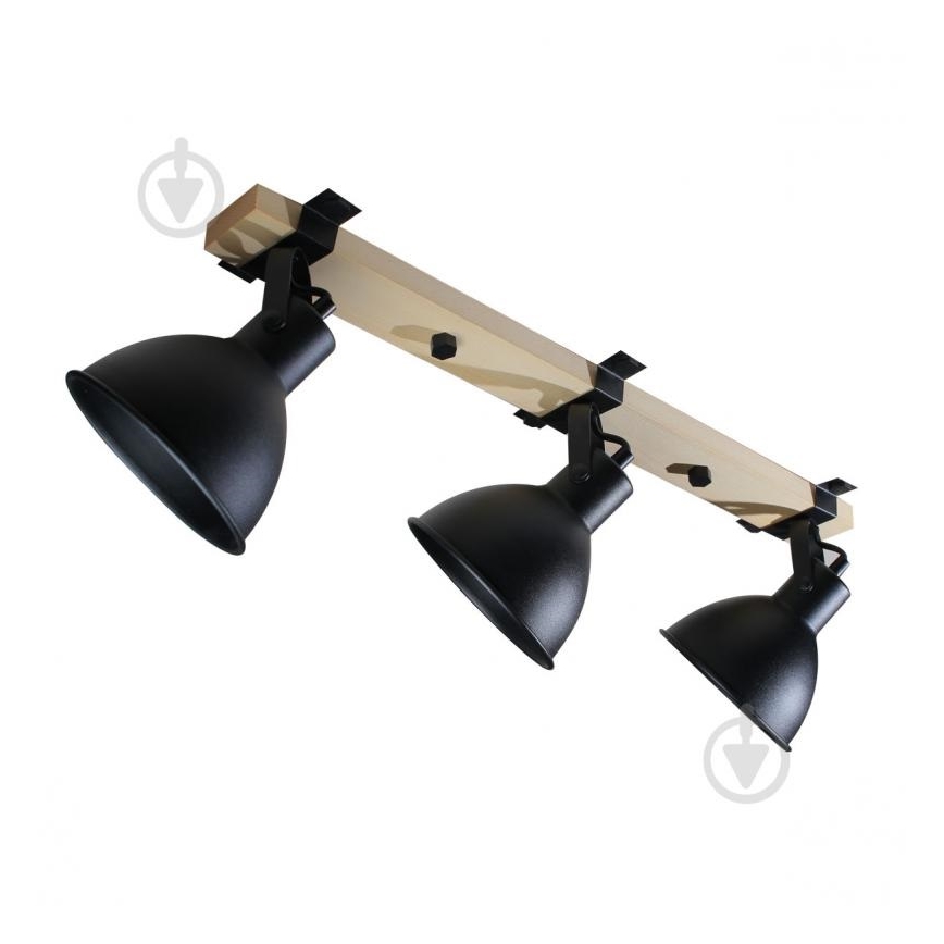 Spotlight 3xE27/40W/230V beech/black