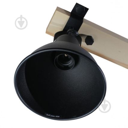 Spotlight 3xE27/40W/230V beech/black