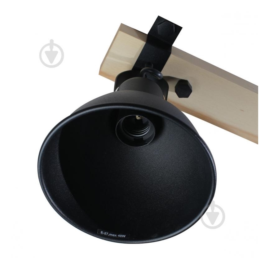 Spotlight 3xE27/40W/230V beech/black