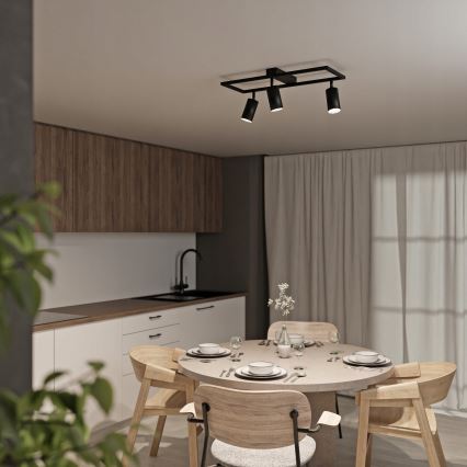 Spotlight 3xGU10/30W/230V black