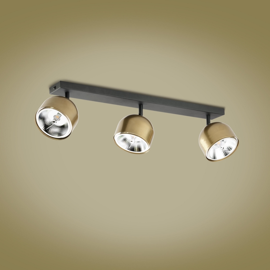 Spotlight ALTEA 3xAR111 GU10/50W/230V gold/black