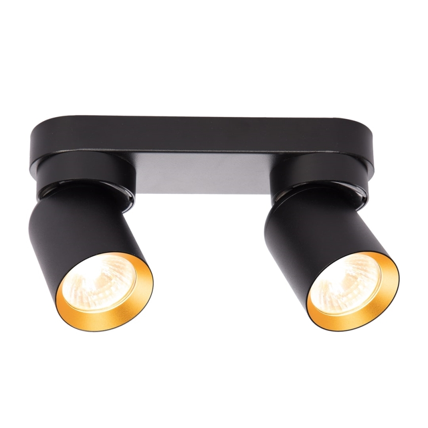 Spotlight ANDY 2xGU10/8W/230V black/gold