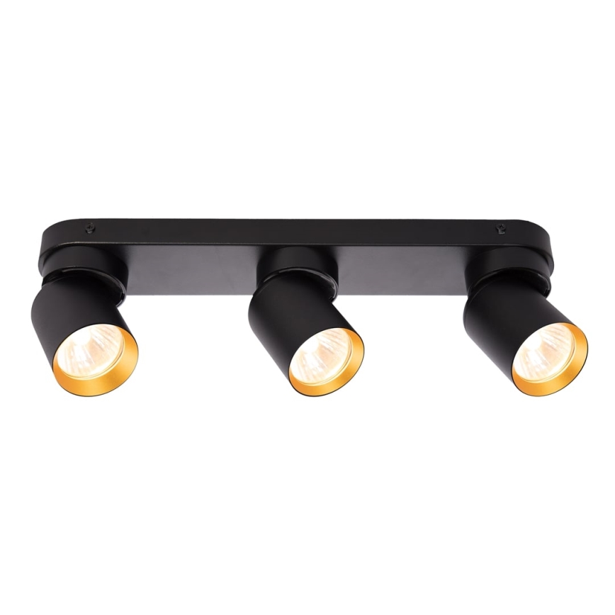 Spotlight ANDY 3xGU10/8W/230V black/gold