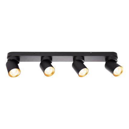 Spotlight ANDY 4xGU10/8W/230V black/gold