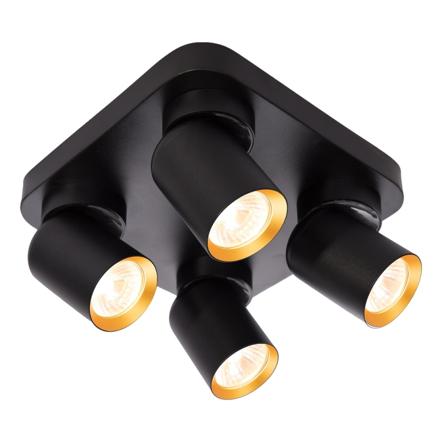 Spotlight ANDY 4xGU10/8W/230V black/gold