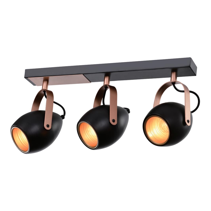 Spotlight ANICA 3xE14/40W/230V black/copper