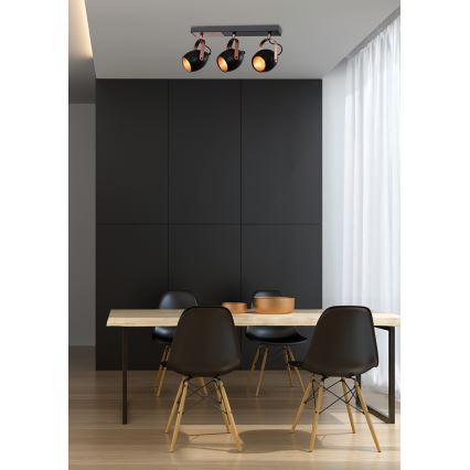 Spotlight ANICA 3xE14/40W/230V black/copper
