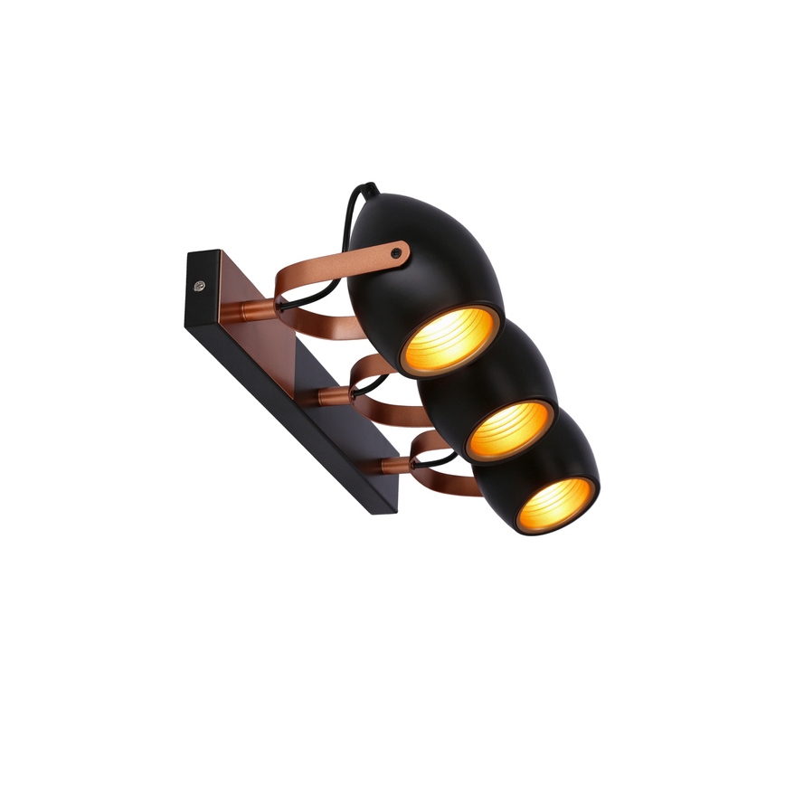 Spotlight ANICA 3xE14/40W/230V black/copper