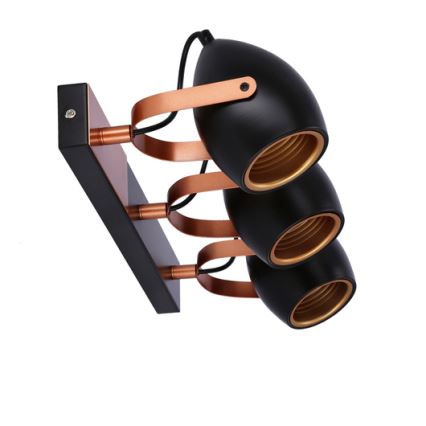 Spotlight ANICA 3xE14/40W/230V black/copper