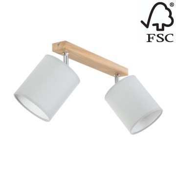Spotlight APRILLIA 2xE27/25W/230V oak grey - FSC certified