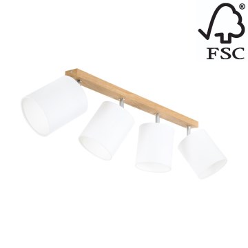 Spotlight APRILLIA 4xE27/25W/230V oak white - FSC certified